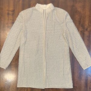 Vintage Beaded Evening Jacket - Ivory, Lined - Pamela Dennis New York